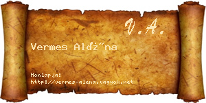 Vermes Aléna névjegykártya